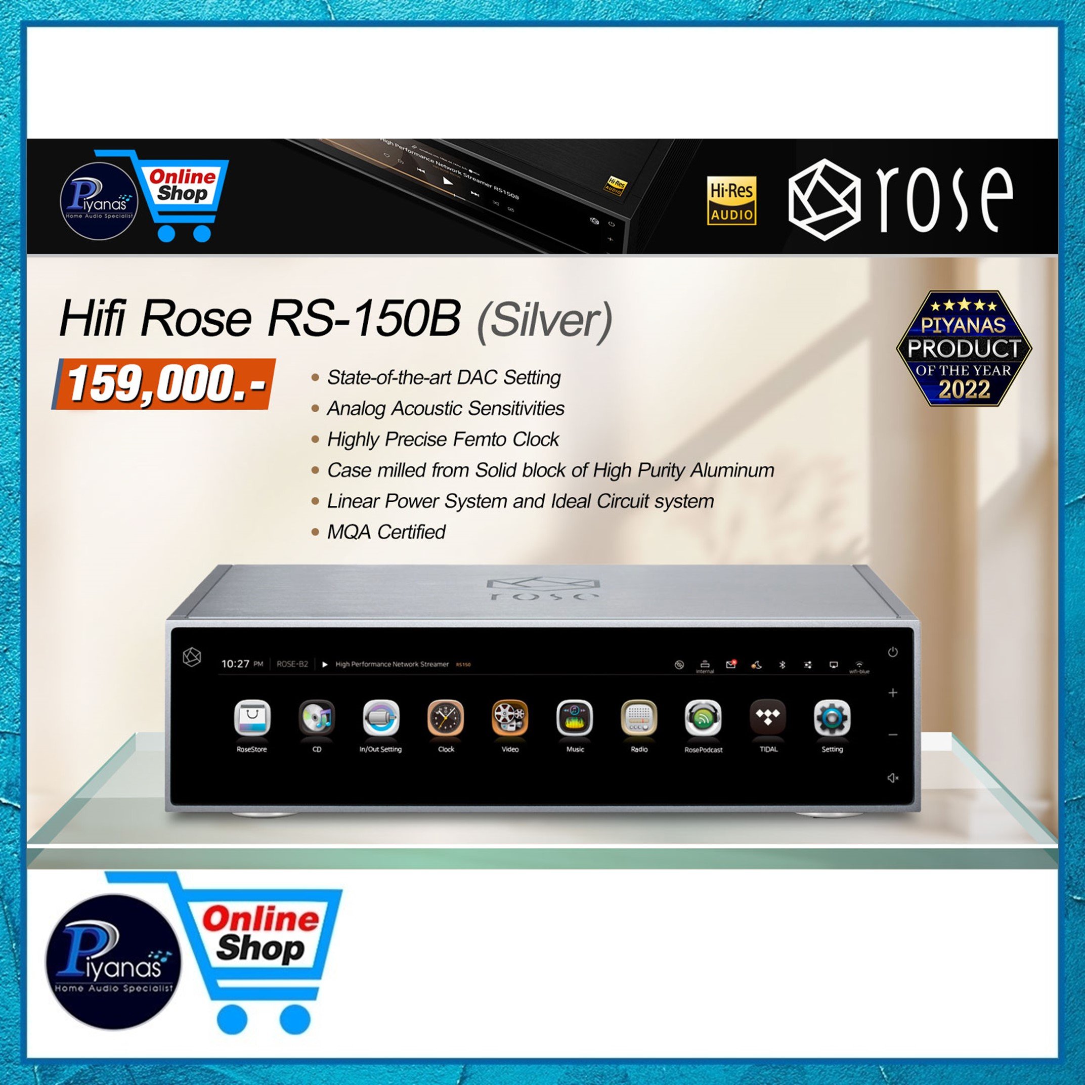 เครื่องเล่นเสียง HIFI ROSE : RS-150B (SILVER)_3